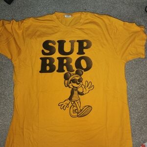 Fun Yellow T-Shirt with Cartoon Graphic